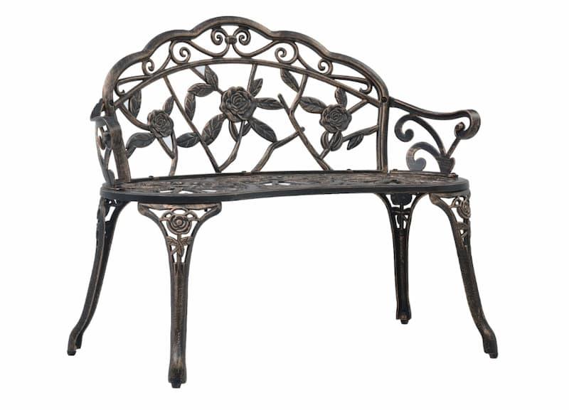 vidaXL Bistrobenk 100 cm bronsestĂžpt aluminium