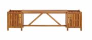 vidaXL Hagebenk med 2 plantekasser 150x30x40 cm heltre akasie
