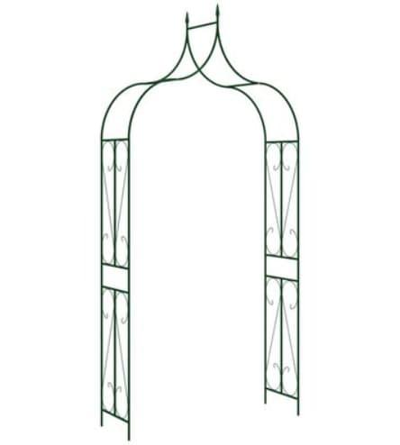 vidaXL Hagebue mørkegrønn, 120x38x258 cm, jern