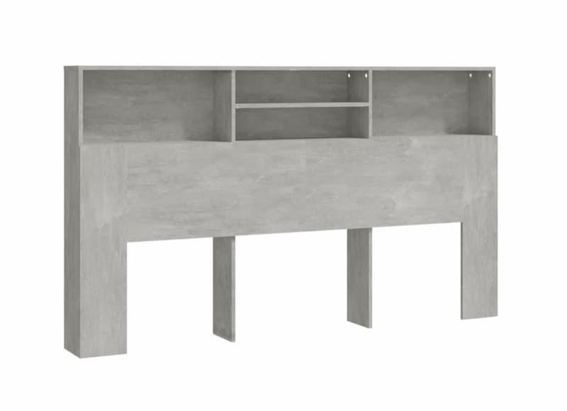 vidaXL Sengegavlskap betonggrå, 180x19x103,5 cm