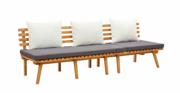 vidaXL Utendørs dagseng 200x65 cm heltre akasie