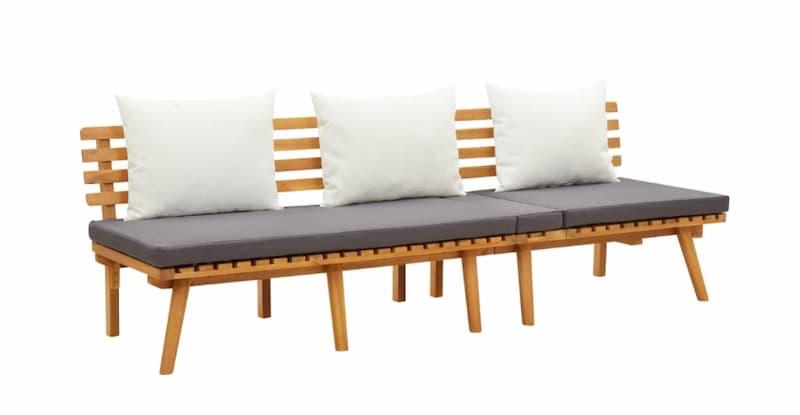 vidaXL Utendørs dagseng 200x65 cm heltre akasie