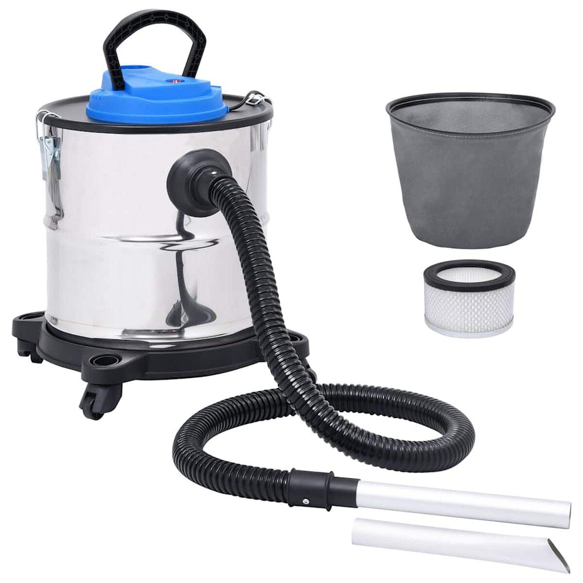 vidaXL askestøvsuger i rustfritt stål med HEPA-filter, 1200 W og 20 liters beholder