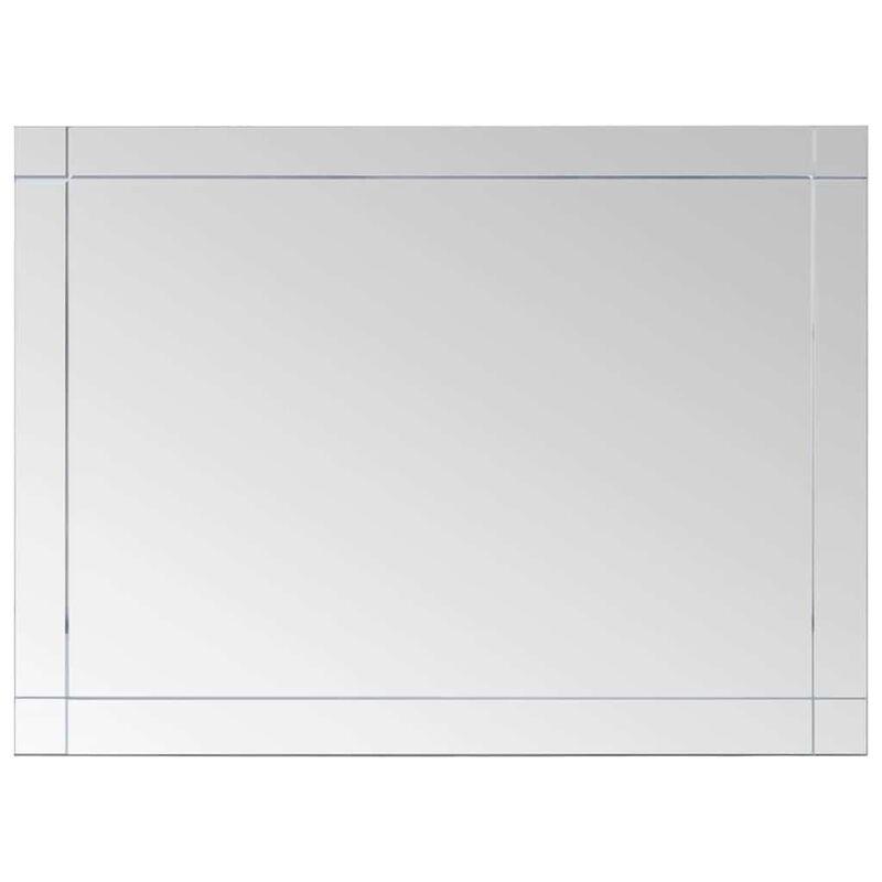 Rammeløst veggspeil i herdet glass, 60x50 cm