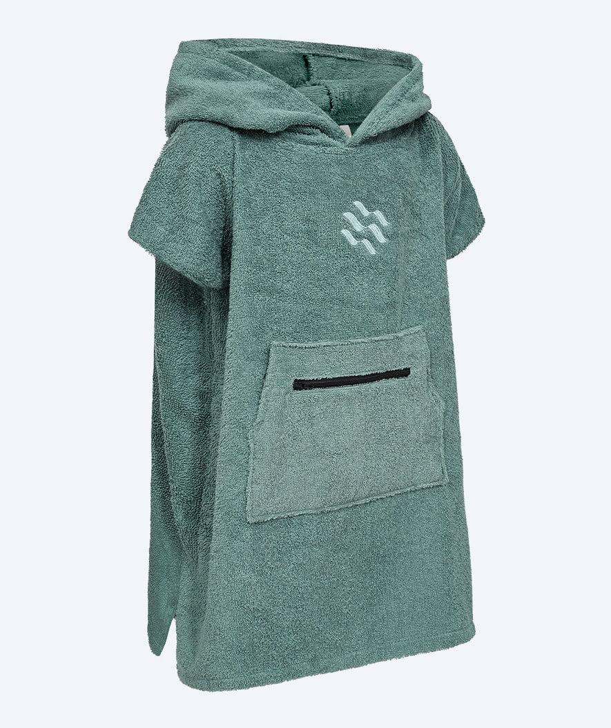 Watery badeponcho til barn i bomull Forrest Green