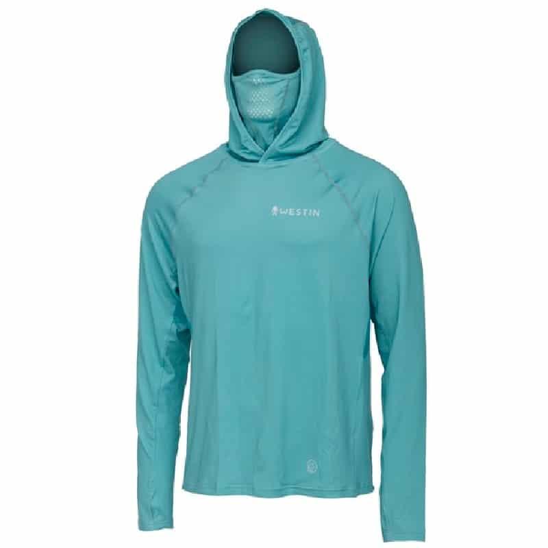 Westin Bay UPF Hoodie With Neck Gaiter L Sea Breeze