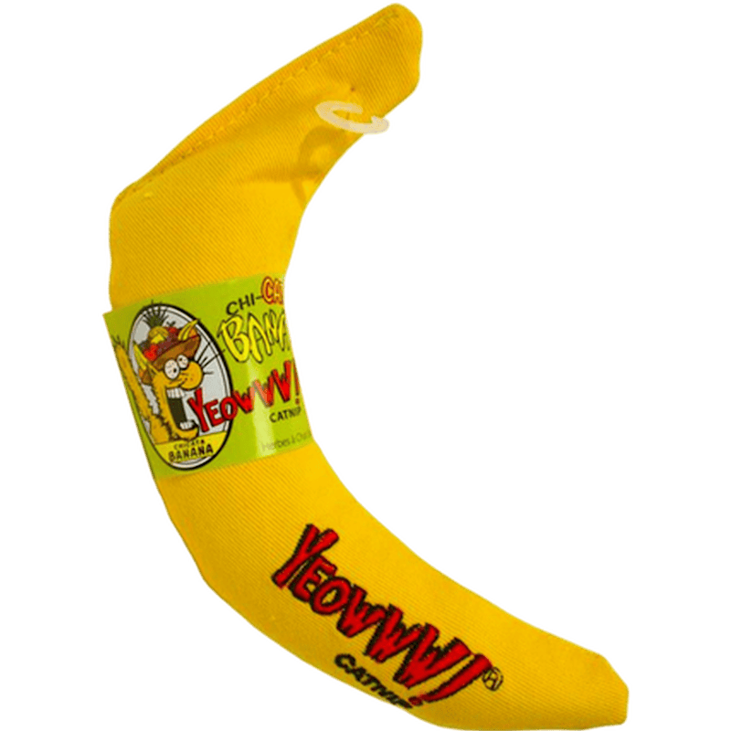 Yeowww! kattemynte-banan i gul